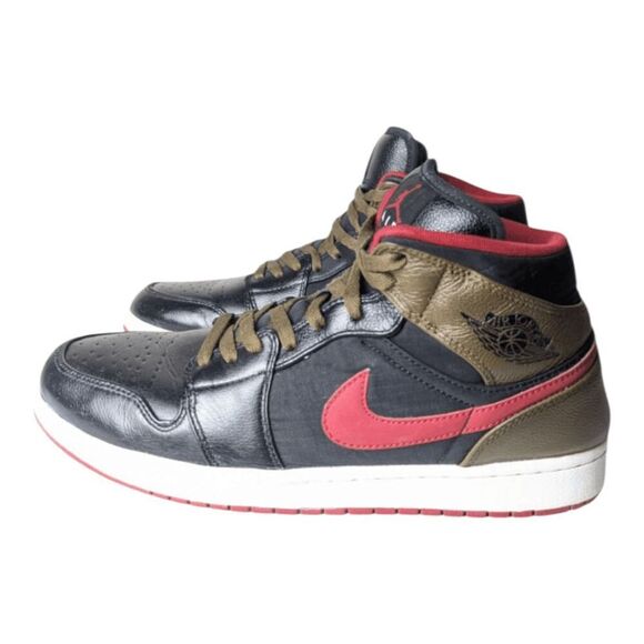 NIKE Air Jordan 1 Phat \'Black Red Olive\' Sneakers Size 11 main image 6